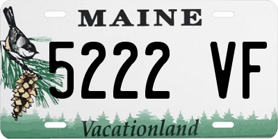 ME license plate 5222VF