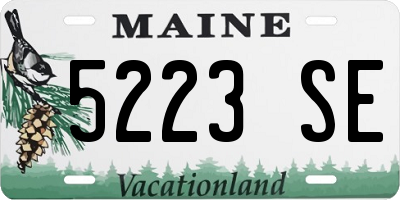 ME license plate 5223SE