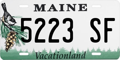 ME license plate 5223SF