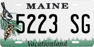 ME license plate 5223SG