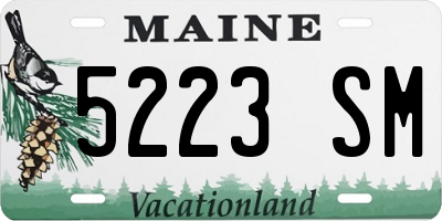 ME license plate 5223SM