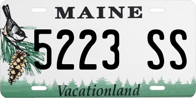 ME license plate 5223SS