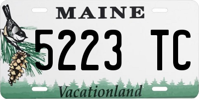 ME license plate 5223TC