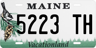 ME license plate 5223TH