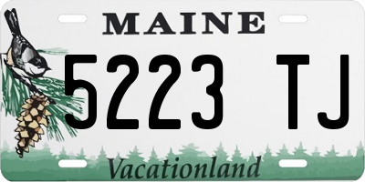 ME license plate 5223TJ