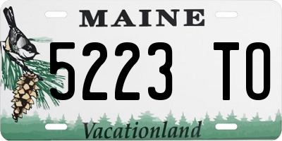 ME license plate 5223TO