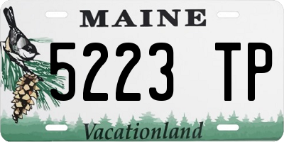ME license plate 5223TP