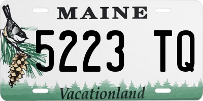 ME license plate 5223TQ