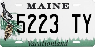 ME license plate 5223TY