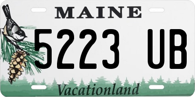 ME license plate 5223UB