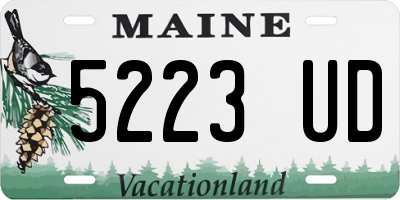 ME license plate 5223UD