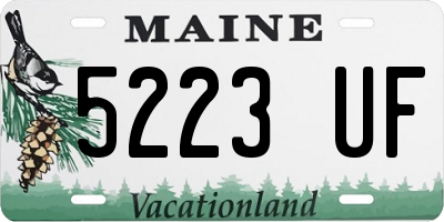 ME license plate 5223UF