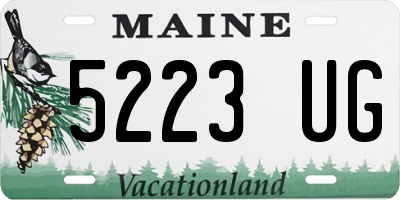 ME license plate 5223UG