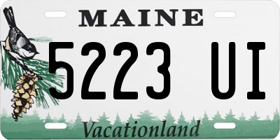 ME license plate 5223UI