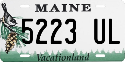 ME license plate 5223UL