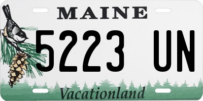 ME license plate 5223UN