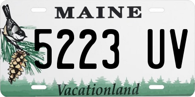 ME license plate 5223UV