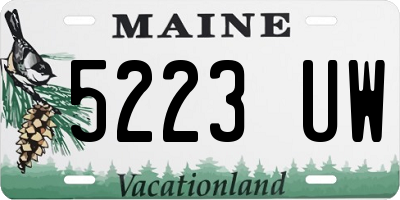 ME license plate 5223UW