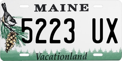 ME license plate 5223UX