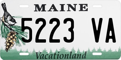 ME license plate 5223VA