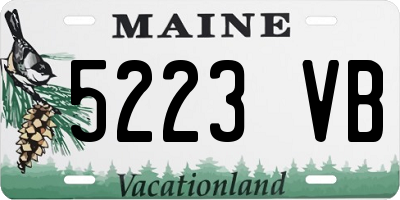 ME license plate 5223VB