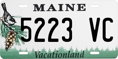 ME license plate 5223VC