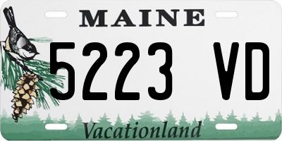 ME license plate 5223VD