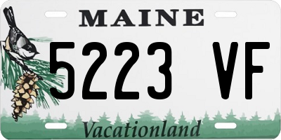 ME license plate 5223VF