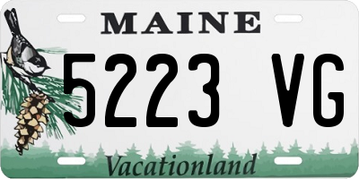 ME license plate 5223VG