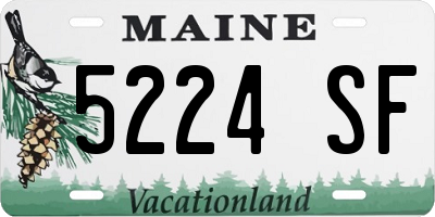 ME license plate 5224SF