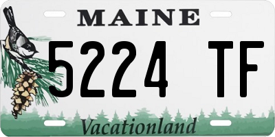 ME license plate 5224TF