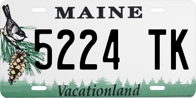 ME license plate 5224TK
