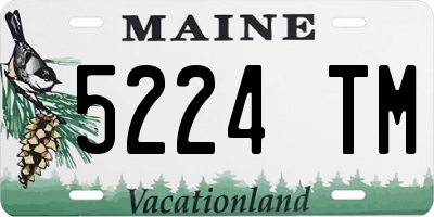 ME license plate 5224TM