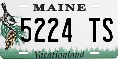 ME license plate 5224TS