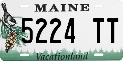 ME license plate 5224TT