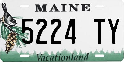ME license plate 5224TY