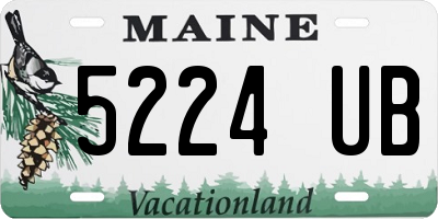 ME license plate 5224UB