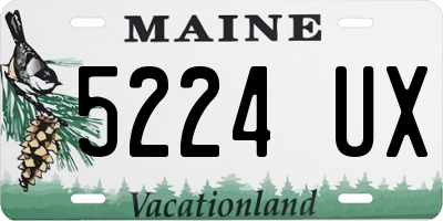 ME license plate 5224UX