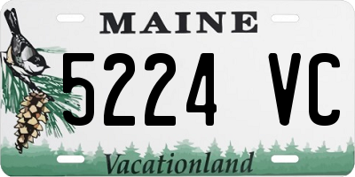 ME license plate 5224VC