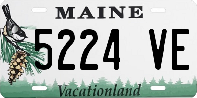 ME license plate 5224VE