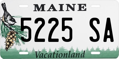 ME license plate 5225SA