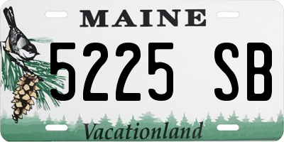 ME license plate 5225SB