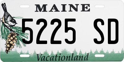 ME license plate 5225SD