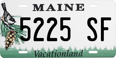ME license plate 5225SF