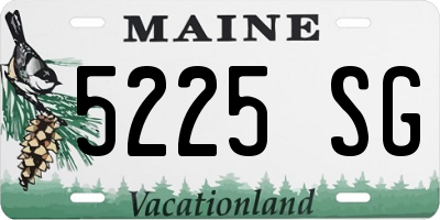 ME license plate 5225SG