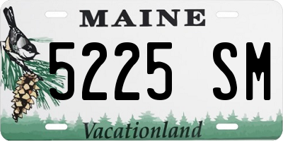 ME license plate 5225SM