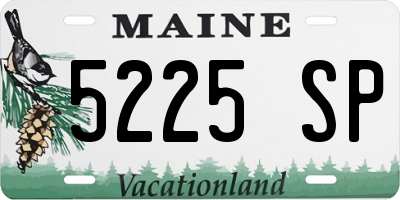 ME license plate 5225SP