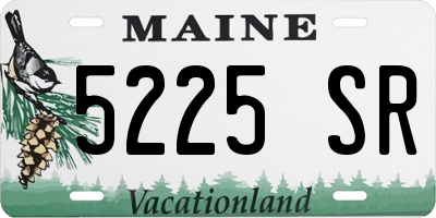 ME license plate 5225SR