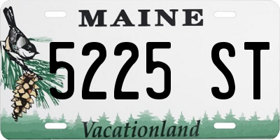 ME license plate 5225ST