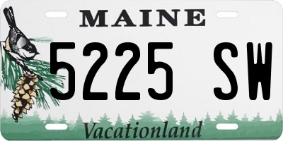 ME license plate 5225SW